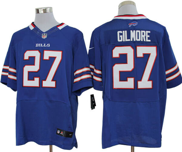 Size 60 4XL-Stephon Gilmore Buffalo Bills #27 Royal Blue Stitched Nike Elite NFL Jerseys
