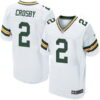 Men’s Green Bay Packers #2 Mason Crosby White Road NFL Nike Elite Jersey
