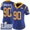 Women’s Los Angeles Rams #90 Michael Brockers Royal Blue Nike NFL Alternate Vapor Untouchable Super Bowl LIII Bound Limited Jersey