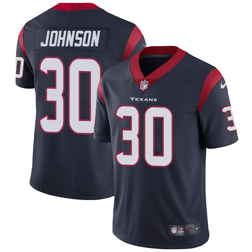 Nike Houston Texans #30 Kevin Johnson Navy Blue Team Color Men’s Stitched NFL Vapor Untouchable Limited Jersey