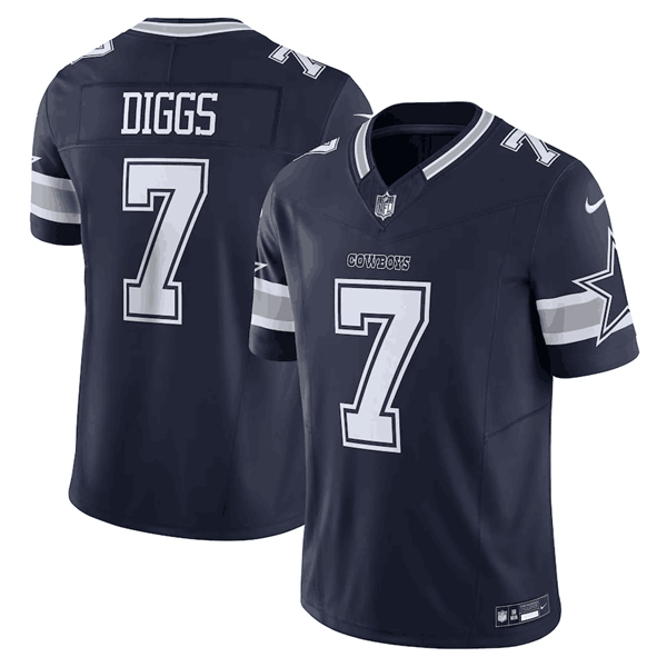 Men’s Dallas Cowboys #7 Trevon Diggs Navy 2023 F.U.S.E. Limited Stitched Football Jersey