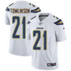 Nike San Diego Chargers #21 LaDainian Tomlinson White Men’s Stitched NFL Vapor Untouchable Limited Jersey