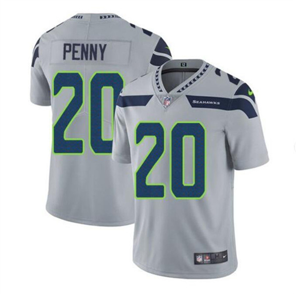 Men’s Seattle Seahawks #20 Rashaad Penny Gray Vapor Untouchable Limited Stitched Jersey