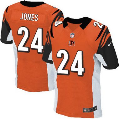 Men’s Cincinnati Bengals #24 Adam Jones Orange Alternate NFL Nike Elite Jersey