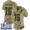 #76 Limited Rodger Saffold Camo Nike NFL Women’s Jersey Los Angeles Rams 2018 Salute to Service Super Bowl LIII Bound