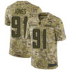 Nike Chargers #91 Justin Jones Camo Men’s Stitched NFL Limited 2018 Salute To Service Jersey