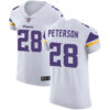 Men’s Nike Minnesota Vikings #28 Adrian Peterson White Stitched NFL Vapor Untouchable Elite Jersey