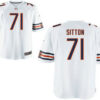Men’s Chicago Bears #71 Josh Sitton White Road Stitched NFL Nike Elite Jersey