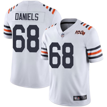 Bears #68 James Daniels White Alternate Men’s Stitched Football Vapor Untouchable Limited 100th Season Jersey
