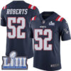 #52 Limited Elandon Roberts Navy Blue Nike NFL Men’s Jersey New England Patriots Rush Vapor Untouchable Super Bowl LIII Bound