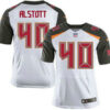 Men’s Tampa Bay Buccaneers #40 Mike Alstott White Retired Player NFL Nike Elite Jersey
