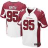 Men’s Arizona Cardinals #95 Rodney Gunter White Road NFL Nike Elite Jersey