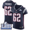#62 Elite Joe Thuney Navy Blue Nike NFL Home Men’s Jersey New England Patriots Vapor Untouchable Super Bowl LIII Bound