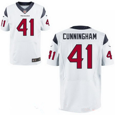 Men’s 2017 NFL Draft Houston Texans #41 Zach Cunningham White Road Stitched NFL Nike Elite Jersey