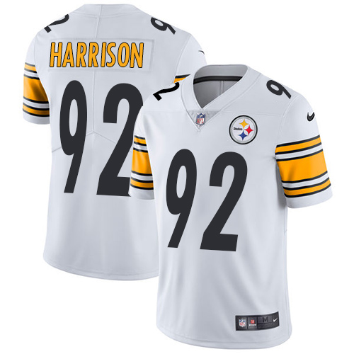 Nike Pittsburgh Steelers #92 James Harrison White Men’s Stitched NFL Vapor Untouchable Limited Jersey