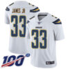 Chargers #33 Derwin James Jr White Men’s Stitched Football 100th Season Vapor Limited Jersey