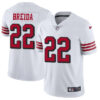 Nike 49ers #22 Matt Breida White Rush Men’s Stitched NFL Vapor Untouchable Limited Jersey