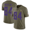 Vikings #84 Irv Smith Jr. Olive Men’s Stitched Football Limited 2017 Salute To Service Jersey