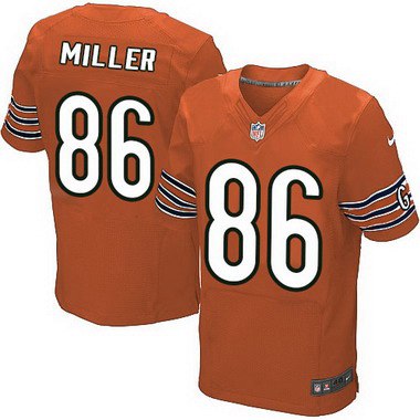 Men’s Chicago Bears #86 Zach Miller Orange Alternate NFL Nike Elite Jersey