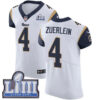 Men’s Los Angeles Rams #4 Greg Zuerlein White Nike NFL Road Vapor Untouchable Super Bowl LIII Bound Elite Jersey