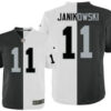 Men’s Oakland Raiders #11 Sebastian Janikowski Black With White Two Tone Elite Jersey