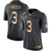 Nike Tampa Bay Buccaneers #3 Jameis Winston Black Men’s Stitched NFL Limited Gold Salute To Service Jersey