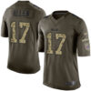Bills #17 Josh Allen Green Men’s Stitched Football Limited 2015 Salute to Service Jersey