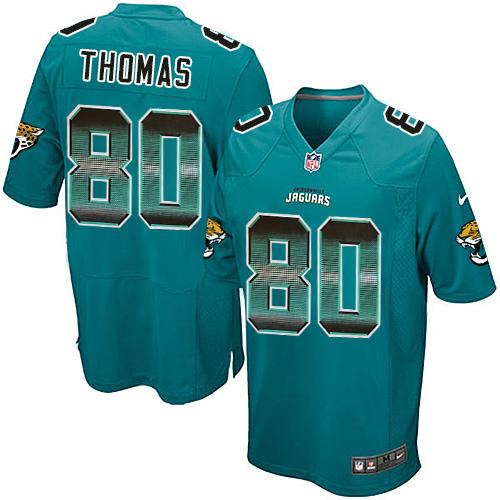 Nike Jaguars #80 Julius Thomas Teal Green Team Color Men’s Stitched NFL Limited Strobe Jersey