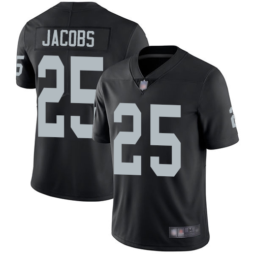 Raiders #25 Josh Jacobs Black Team Color Men’s Stitched Football Vapor Untouchable Limited Jersey