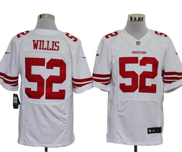 Size 60 4XL-Patrick Willis San Francisco 49ers #52 White Stitched Nike Elite NFL Jerseys