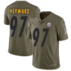 Nike Pittsburgh Steelers #97 Cameron Heyward Olive Men’s Stitched NFL Limited 2017 Salute to Service Jersey