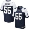Men’s Dallas Cowboys #55 Rolando McClain Navy Blue Thanksgiving Alternate NFL Nike Elite Jersey