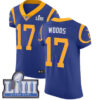 Men’s Los Angeles Rams #17 Robert Woods Royal Blue Nike NFL Alternate Vapor Untouchable Super Bowl LIII Bound Elite Jersey