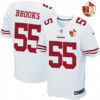 Men’s San Francisco 49ers #55 Ahmad Brooks White 70th Anniversary Patch Stitched NFL Nike Elite Jersey
