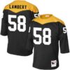 Men’s Pittsburgh Steelers #58 Jack Lambert Black Retired Player 1967 Home Throwback NFL Jersey