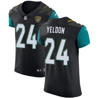Men’s Nike Jacksonville Jaguars #24 T.J. Yeldon Black Alternate Stitched NFL Vapor Untouchable Elite Jersey