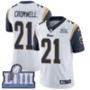 #21 Limited Nolan Cromwell White Nike NFL Road Youth Jersey Los Angeles Rams Vapor Untouchable Super Bowl LIII Bound
