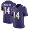 Men’s Baltimore Ravens #14 Kyle Hamilton Purple 2023 F.U.S.E Vapor Jersey
