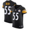 Steelers #55 Devin Bush Black Team Color Men’s Stitched Football Vapor Untouchable Elite Jersey