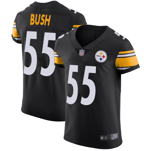 Steelers #55 Devin Bush Black Team Color Men’s Stitched Football Vapor Untouchable Elite Jersey