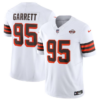 Men’s Cleveland Browns #95 Myles Garrett White 2023 F.U.S.E. 1946 Collection Vapor Untouchable Limited Football Stitched Jersey