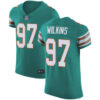 Dolphins #97 Christian Wilkins Aqua Green Alternate Men’s Stitched Football Vapor Untouchable Elite Jersey