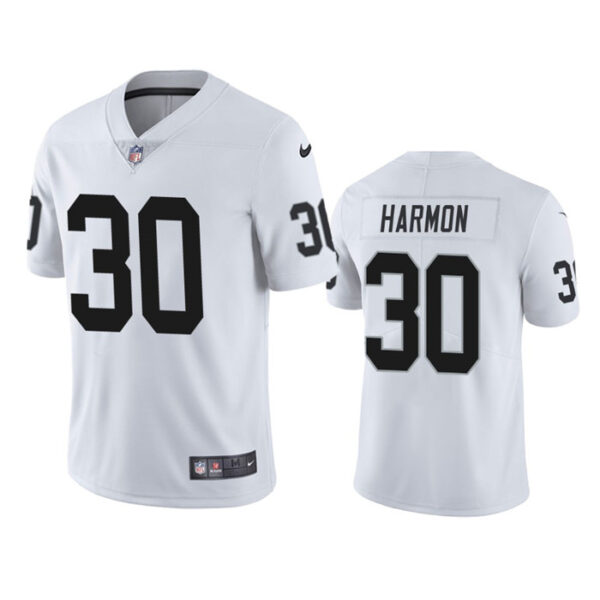 Men’s Las Vegas Raiders #30 Duron Harmon White Vapor Untouchable Limited Stitched Jersey