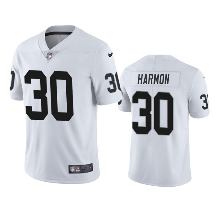Men’s Las Vegas Raiders #30 Duron Harmon White Vapor Untouchable Limited Stitched Jersey
