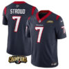 Men’s Houston Texans #7 C.J. Stroud Navy 2023 F.U.S.E. AFC South Champions Patch Vapor Untouchable Limited Football Stitched Jersey