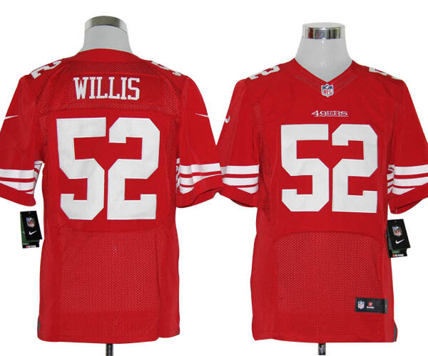 Size 60 4XL-Patrick Willis San Francisco 49ers #52 Red Stitched Nike Elite NFL Jerseys