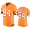 Men’s Tampa Bay Buccaneers #94 Calijah Kancey Orange Throwback Limited Stitched Jersey