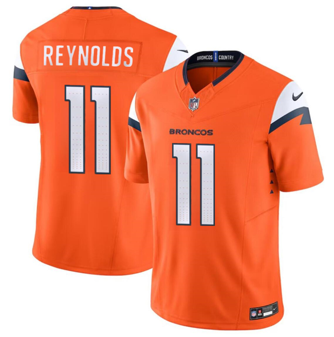 Men’s Denver Broncos #11 Josh Reynolds Orange 2024 F.U.S.E. Vapor Limited Football Stitched Jersey