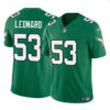 Men’s Philadelphia Eagles #53 Shaquille Leonard Green 2023 F.U.S.E. Throwback Vapor Untouchable Limited Football Stitched Jersey