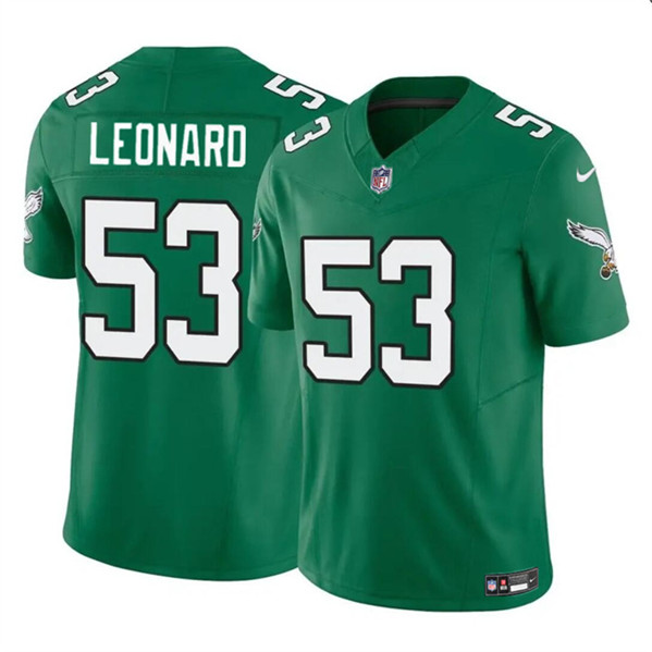 Men’s Philadelphia Eagles #53 Shaquille Leonard Green 2023 F.U.S.E. Throwback Vapor Untouchable Limited Football Stitched Jersey